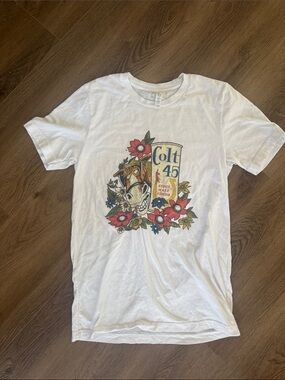 Colt 45 White Short-Sleeve Graphic Men's T-Shirt
